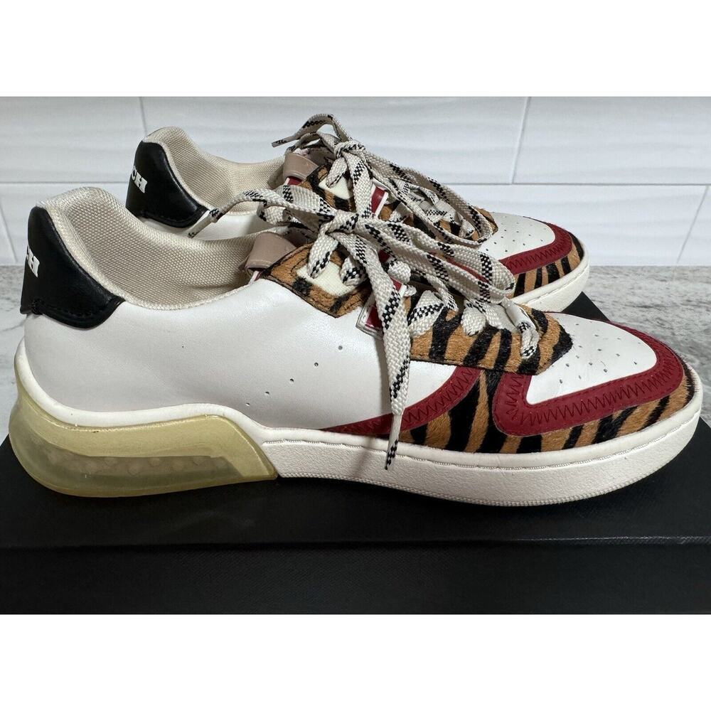 Coach Citysole Tan Black Court Sneakers Tennis Shoes Size 8 B EUC - Picture 4 of 13